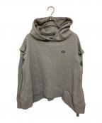 FRED PERRYフレッドペリー）の古着「フリルデザインンパーカー」｜グレー