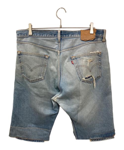 LEVI'S（リーバイス）LEVI'S (リーバイス) 90S リペア加工デニムハーフパンツ インディゴ サイズ:不明(実寸サイズをご確認ください)の古着・服飾アイテム