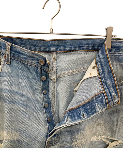 LEVI'S（リーバイス）LEVI'S (リーバイス) 90S リペア加工デニムハーフパンツ インディゴ サイズ:不明(実寸サイズをご確認ください)の古着・服飾アイテム