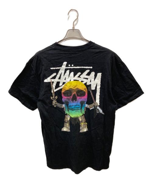 stussy（ステューシー）stussy (ステューシー) 00S グラデーションスカルプリントTシャツ ブラック サイズ:Lの古着・服飾アイテム