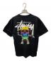 stussy (ステューシー) 00S グラデーションスカルプリントTシャツ ブラック サイズ:L：6000円