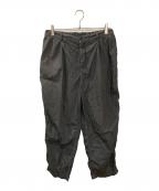 Graphpaperグラフペーパー）の古着「Garment Dyed Poplin Tapered Slacks」｜グレー
