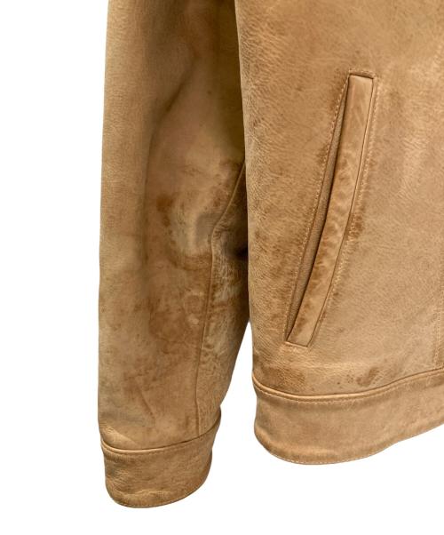 GAP（ギャップ）GAP (ギャップ) レザートラッカージャケット ベージュ サイズ:XLの古着・服飾アイテム