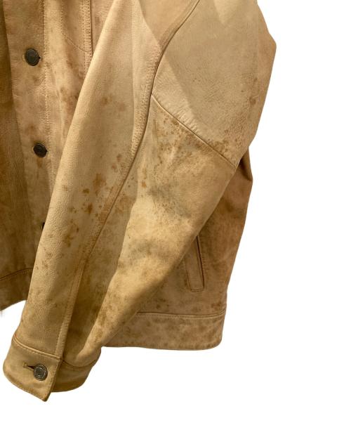 GAP（ギャップ）GAP (ギャップ) レザートラッカージャケット ベージュ サイズ:XLの古着・服飾アイテム