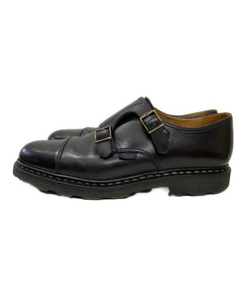 PARABOOT（パラブーツ）PARABOOT (パラブーツ) ダブルモンクレザーシューズ ネイビー サイズ:6の古着・服飾アイテム