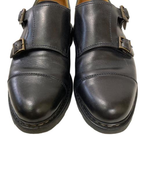 PARABOOT（パラブーツ）PARABOOT (パラブーツ) ダブルモンクレザーシューズ ネイビー サイズ:6の古着・服飾アイテム