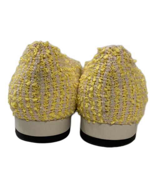 CHANEL（シャネル）CHANEL (シャネル) ココマークツイードパンプス イエロー サイズ:38の古着・服飾アイテム