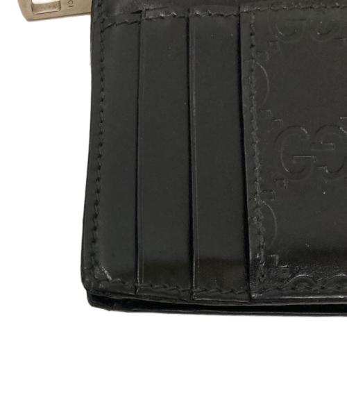 GUCCI（グッチ）GUCCI (グッチ) グッチシマ レザーカードケース ブラックの古着・服飾アイテム