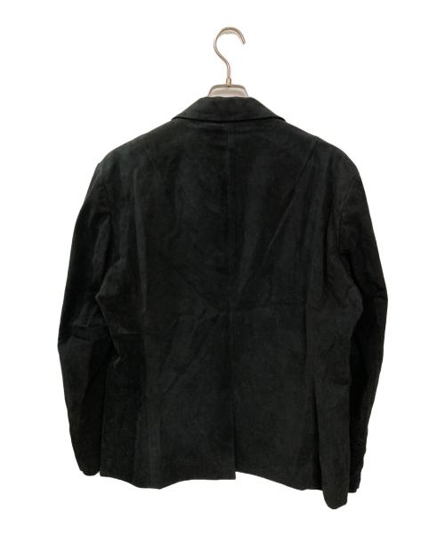 1piu1uguale3（ウノピュウノウグァーレトレ）1piu1uguale3 (ウノピュウノウグァーレトレ) シープレザーオールスエード2Bテーラードジャケット ブラック サイズ:7の古着・服飾アイテム