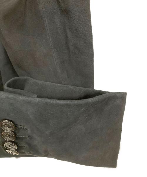 1piu1uguale3（ウノピュウノウグァーレトレ）1piu1uguale3 (ウノピュウノウグァーレトレ) シープレザーオールスエード2Bテーラードジャケット ブラック サイズ:7の古着・服飾アイテム