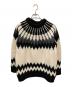 1piu1uguale3（ウノピュウノウグァーレトレ）の古着「NORDIC BIG CREW/ニット」｜ブラック×ホワイト