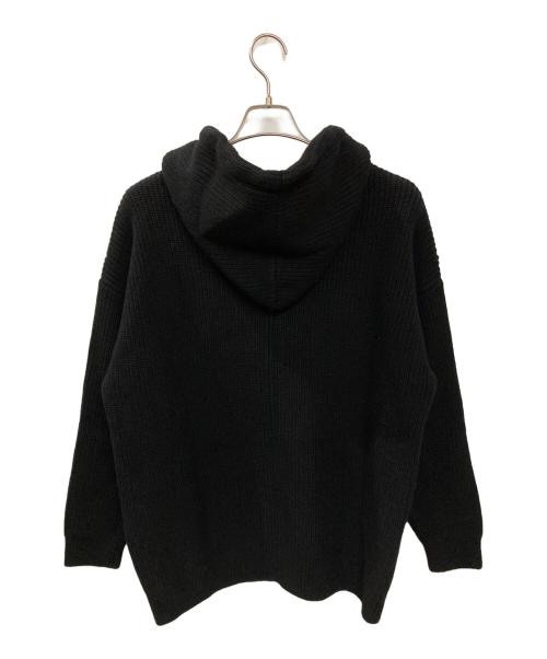 1piu1uguale3（ウノピュウノウグァーレトレ）1piu1uguale3 (ウノピュウノウグァーレトレ) 113 WAPPEN PARKA/ニットパーカー ブラック サイズ:4の古着・服飾アイテム