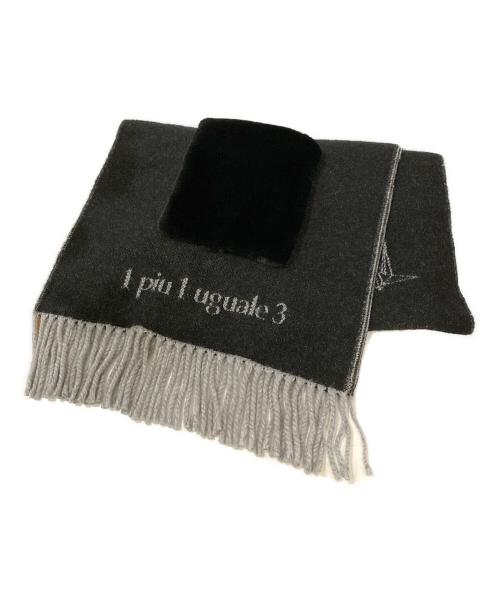 1piu1uguale3（ウノピュウノウグァーレトレ）1piu1uguale3 (ウノピュウノウグァーレトレ) 113 MUFFLER WITH POCKET ブラック サイズ:FREEの古着・服飾アイテム