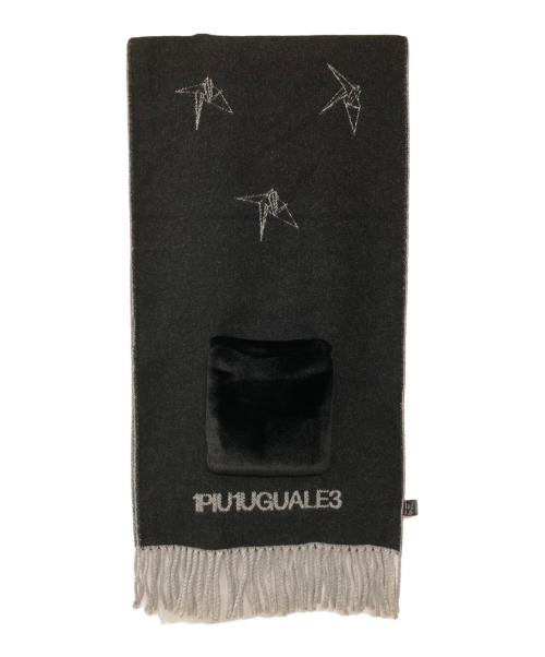 1piu1uguale3（ウノピュウノウグァーレトレ）1piu1uguale3 (ウノピュウノウグァーレトレ) 113 MUFFLER WITH POCKET ブラック サイズ:FREEの古着・服飾アイテム