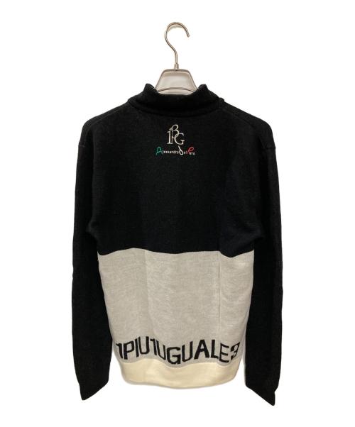 1piu1uguale3 GOLF（ウノ ピゥ ウノ ウグァーレ トレ ゴルフ）1piu1uguale3 golf (ウノ ピゥ ウノ ウグァーレ トレ ゴルフ) ハーフジップニット ブラック サイズ:5の古着・服飾アイテム