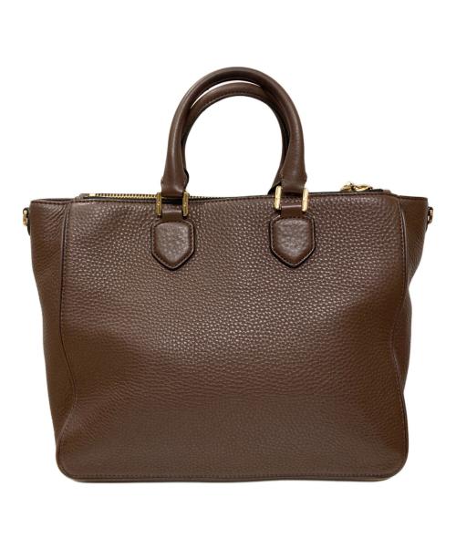 TORY BURCH（トリーバーチ）TORY BURCH (トリーバーチ) レザー2WAYバッグ ブラウンの古着・服飾アイテム