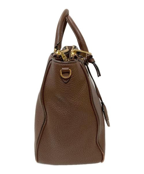 TORY BURCH（トリーバーチ）TORY BURCH (トリーバーチ) レザー2WAYバッグ ブラウンの古着・服飾アイテム
