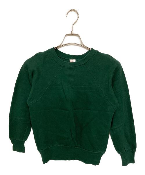 Healthknit（ヘルスニット）Healthknit (ヘルスニット) ヴィンテージラグランスウェット グリーン サイズ:sの古着・服飾アイテム