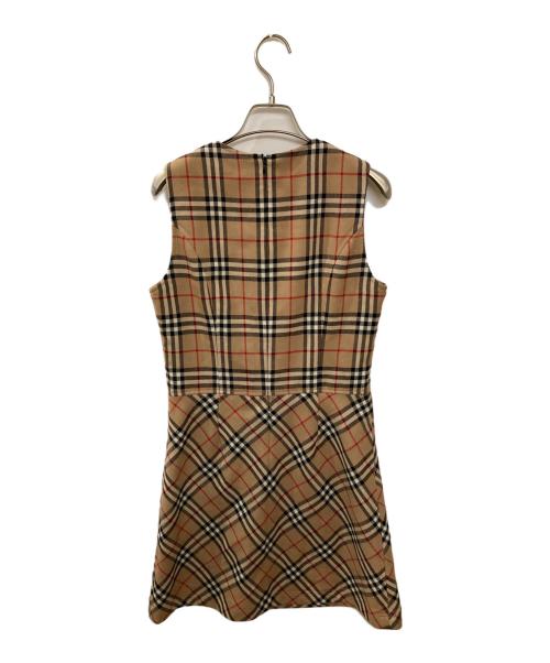 Burberry's BLUE LABEL（バーバリーズ ブルーレーベル）Burberry's BLUE LABEL (バーバリーズ ブルーレーベル) ノヴァチェックウールノースリーブワンピース ブラウン サイズ:38の古着・服飾アイテム