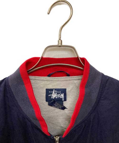 stussy（ステューシー）stussy (ステューシー) 90S カラーリブナイロンジャケット ネイビー サイズ:Mの古着・服飾アイテム