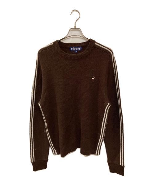 stussy（ステューシー）stussy (ステューシー) 90S ウールニット ブラウン サイズ:Sの古着・服飾アイテム