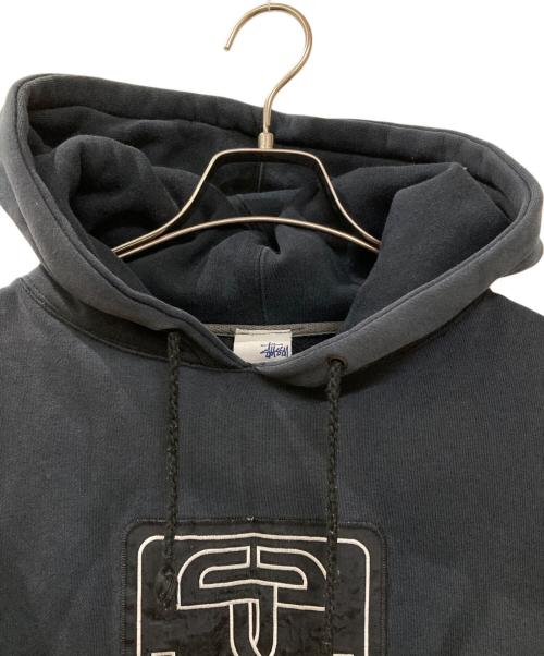 stussy（ステューシー）stussy (ステューシー) 00S ロゴワッペンスウェットパーカー ネイビー サイズ:Lの古着・服飾アイテム