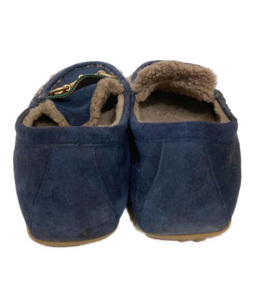 GUCCI（グッチ）GUCCI (グッチ) ホースビットスウェードモカシンシューズ ネイビー サイズ:7の古着・服飾アイテム