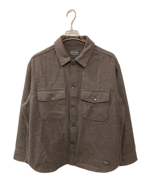 PENDLETON（ペンドルトン）PENDLETON (ペンドルトン) BEAMS Lights (ビームスライト) 別注ウールジャケット ブラウン サイズ:Mの古着・服飾アイテム