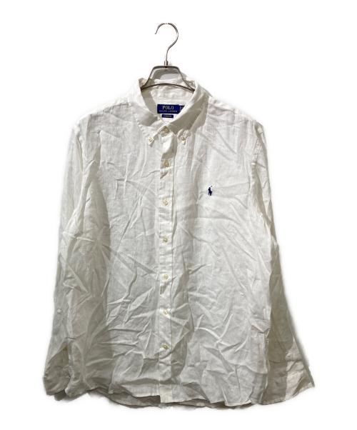 POLO RALPH LAUREN（ポロ・ラルフローレン）POLO RALPH LAUREN (ポロ・ラルフローレン) リネンシャツ ホワイト サイズ:XLの古着・服飾アイテム