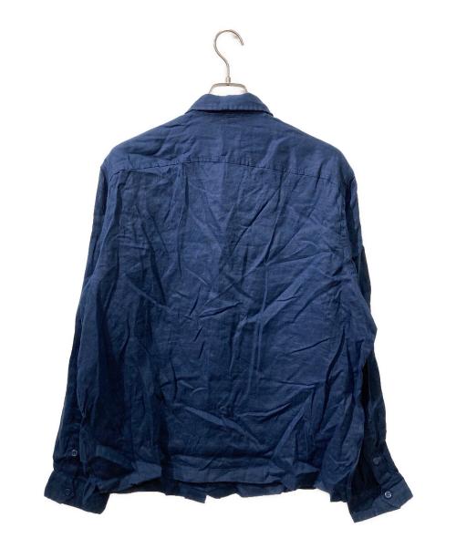 POLO RALPH LAUREN（ポロ・ラルフローレン）POLO RALPH LAUREN (ポロ・ラルフローレン) リネンシャツ ネイビー サイズ:XLの古着・服飾アイテム