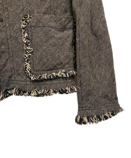 tricot COMME des GARCONS（トリココムデギャルソン）tricot COMME des GARCONS (トリココムデギャルソン) フリンジジャケット グレー サイズ:Mの古着・服飾アイテム