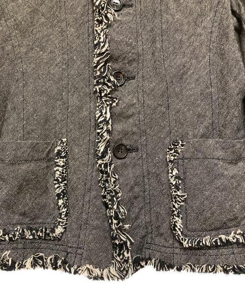 tricot COMME des GARCONS（トリココムデギャルソン）tricot COMME des GARCONS (トリココムデギャルソン) フリンジジャケット グレー サイズ:Mの古着・服飾アイテム
