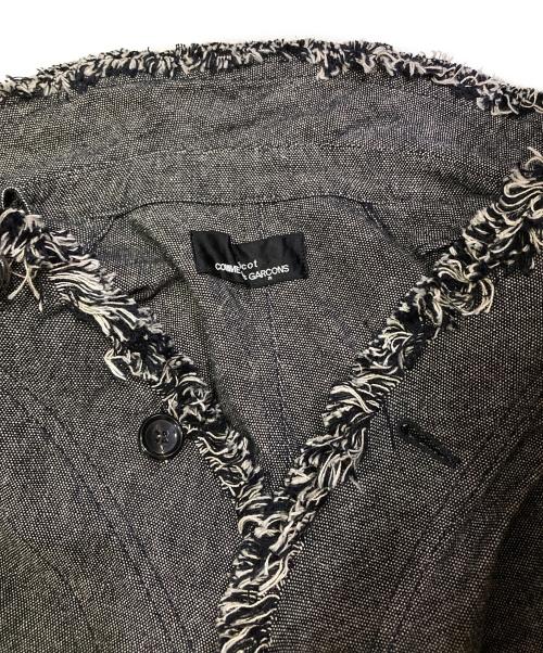tricot COMME des GARCONS（トリココムデギャルソン）tricot COMME des GARCONS (トリココムデギャルソン) フリンジジャケット グレー サイズ:Mの古着・服飾アイテム