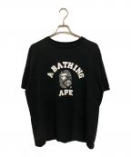 A BATHING APEアベイシングエイプ）の古着「COLLEGE CRYSTAL STONE STA TEE」｜ブラック