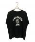 A BATHING APE（ア ベイシング エイプ）の古着「COLLEGE CRYSTAL STONE STA TEE」｜ブラック