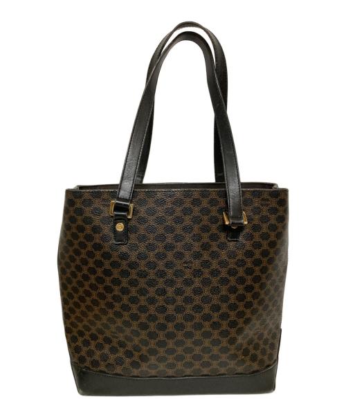 CELINE（セリーヌ）CELINE (セリーヌ) マカダムオールドハンドバック ブラックの古着・服飾アイテム