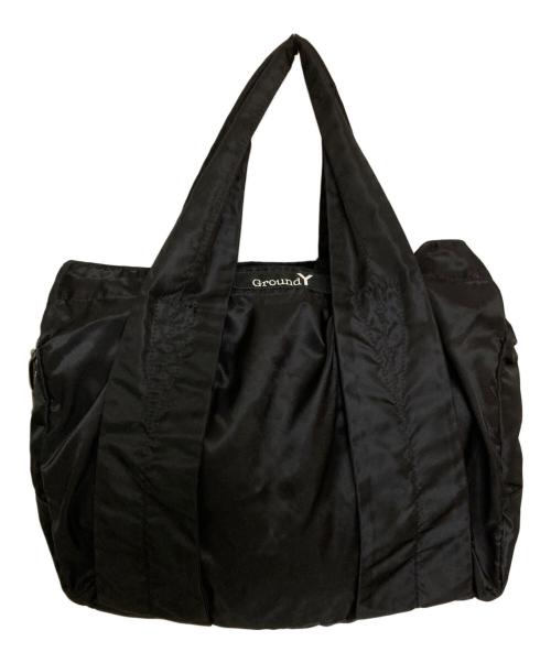 GROUND Y（グラウンドワイ）GROUND Y (グラウンドワイ) ナイロンバッグ ブラックの古着・服飾アイテム