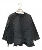 YORIヨリ）の古着「バックフリルブラウス」｜ネイビー