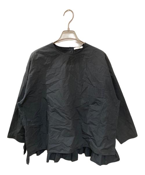 YORI（ヨリ）YORI (ヨリ) バックフリルブラウス ネイビー サイズ:FREEの古着・服飾アイテム