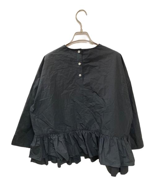 YORI（ヨリ）YORI (ヨリ) バックフリルブラウス ネイビー サイズ:FREEの古着・服飾アイテム