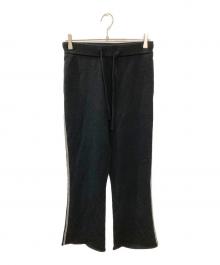 UNITED ARROWS（ユナイテッドアローズ）の古着「サイドラインニットパンツ」｜ブラック