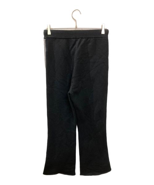 UNITED ARROWS（ユナイテッドアローズ）UNITED ARROWS (ユナイテッドアローズ) サイドラインニットパンツ ブラック サイズ:Mの古着・服飾アイテム