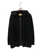 UNITED ARROWSユナイテッドアローズ）の古着「ジップニットパーカー」｜ブラック