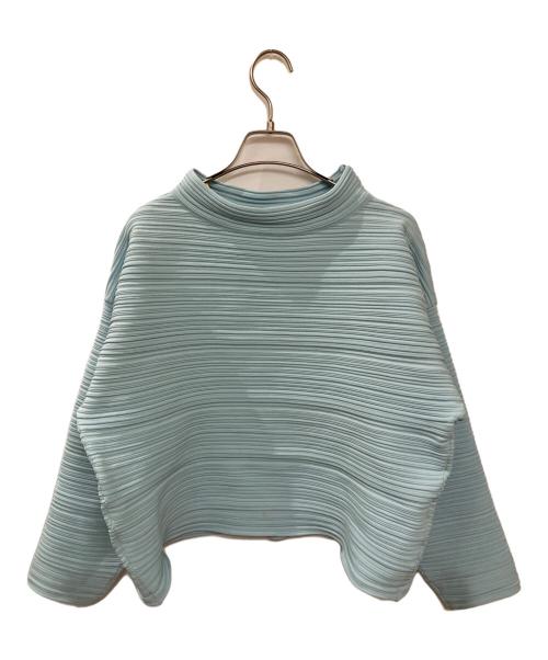 PLEATS PLEASE（プリーツプリーズ）PLEATS PLEASE (プリーツプリーズ) CREPE KNIT/ニット スカイブルー サイズ:不明(実寸サイズをご確認ください)の古着・服飾アイテム