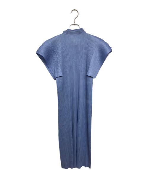 PLEATS PLEASE（プリーツプリーズ）PLEATS PLEASE (プリーツプリーズ) プリーツシャツワンピース パープル サイズ:3の古着・服飾アイテム