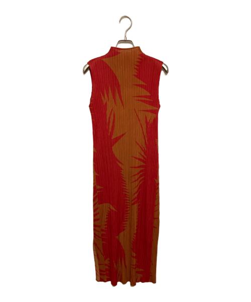 PLEATS PLEASE（プリーツプリーズ）PLEATS PLEASE (プリーツプリーズ) PIQUANT/プリーツワンピース レッド サイズ:2の古着・服飾アイテム