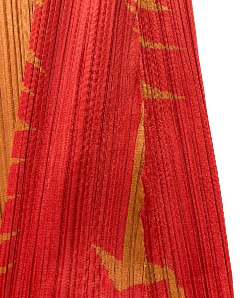 PLEATS PLEASE（プリーツプリーズ）PLEATS PLEASE (プリーツプリーズ) PIQUANT/プリーツワンピース レッド サイズ:2の古着・服飾アイテム