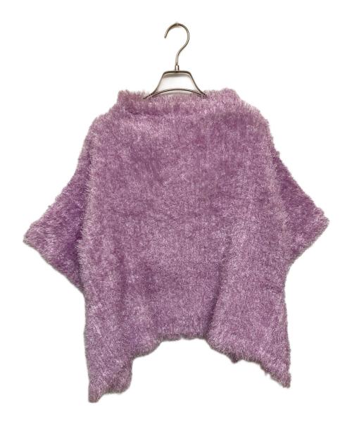 PLEATS PLEASE（プリーツプリーズ）PLEATS PLEASE (プリーツプリーズ) ICY OASIS/ハイネックシャギープルオーバー パープル サイズ:FREEの古着・服飾アイテム