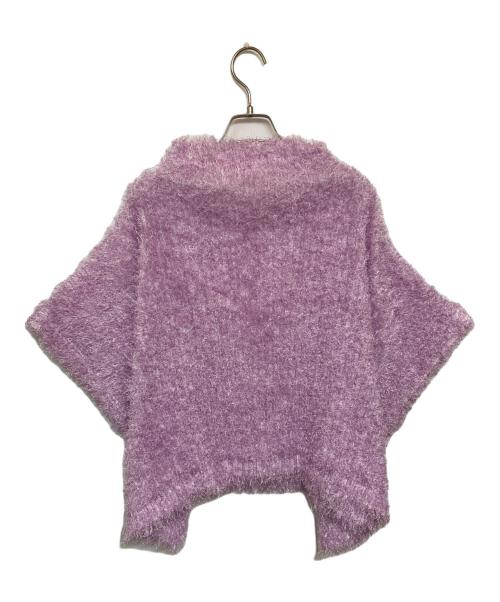 PLEATS PLEASE（プリーツプリーズ）PLEATS PLEASE (プリーツプリーズ) ICY OASIS/ハイネックシャギープルオーバー パープル サイズ:FREEの古着・服飾アイテム