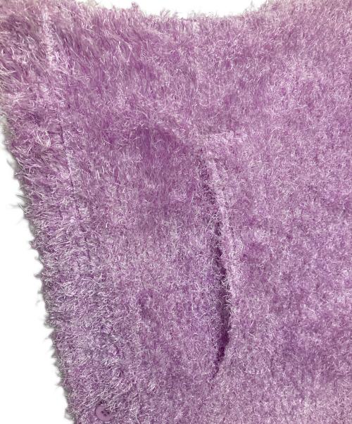 PLEATS PLEASE（プリーツプリーズ）PLEATS PLEASE (プリーツプリーズ) ICY OASIS/ハイネックシャギープルオーバー パープル サイズ:FREEの古着・服飾アイテム